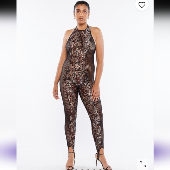 Savage X Fenty Other - Savage X Fenty Cold-Hearted Snake High-Neck Lace Catsuit